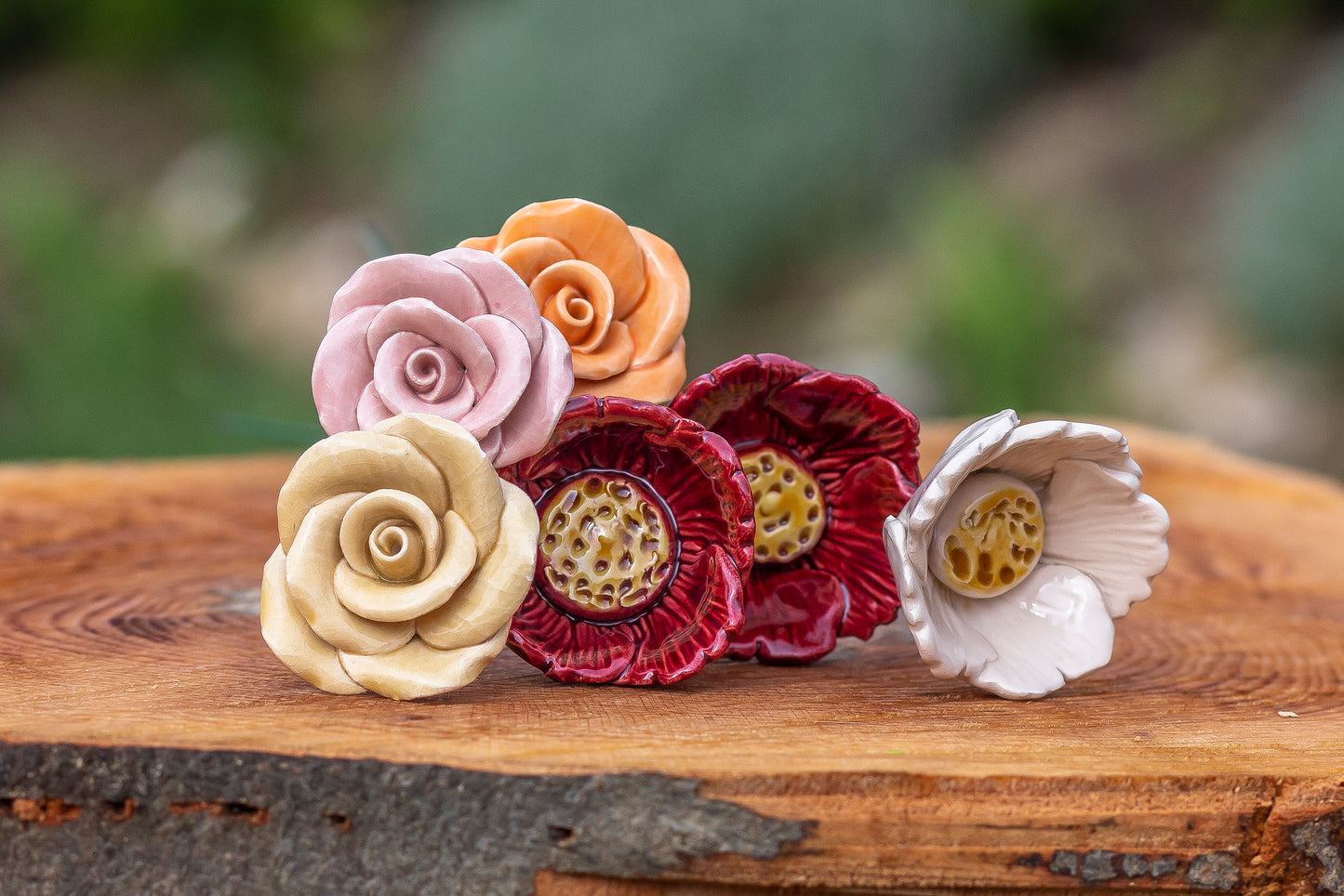 Rosen-Mohn-Strauß (6 Stück)