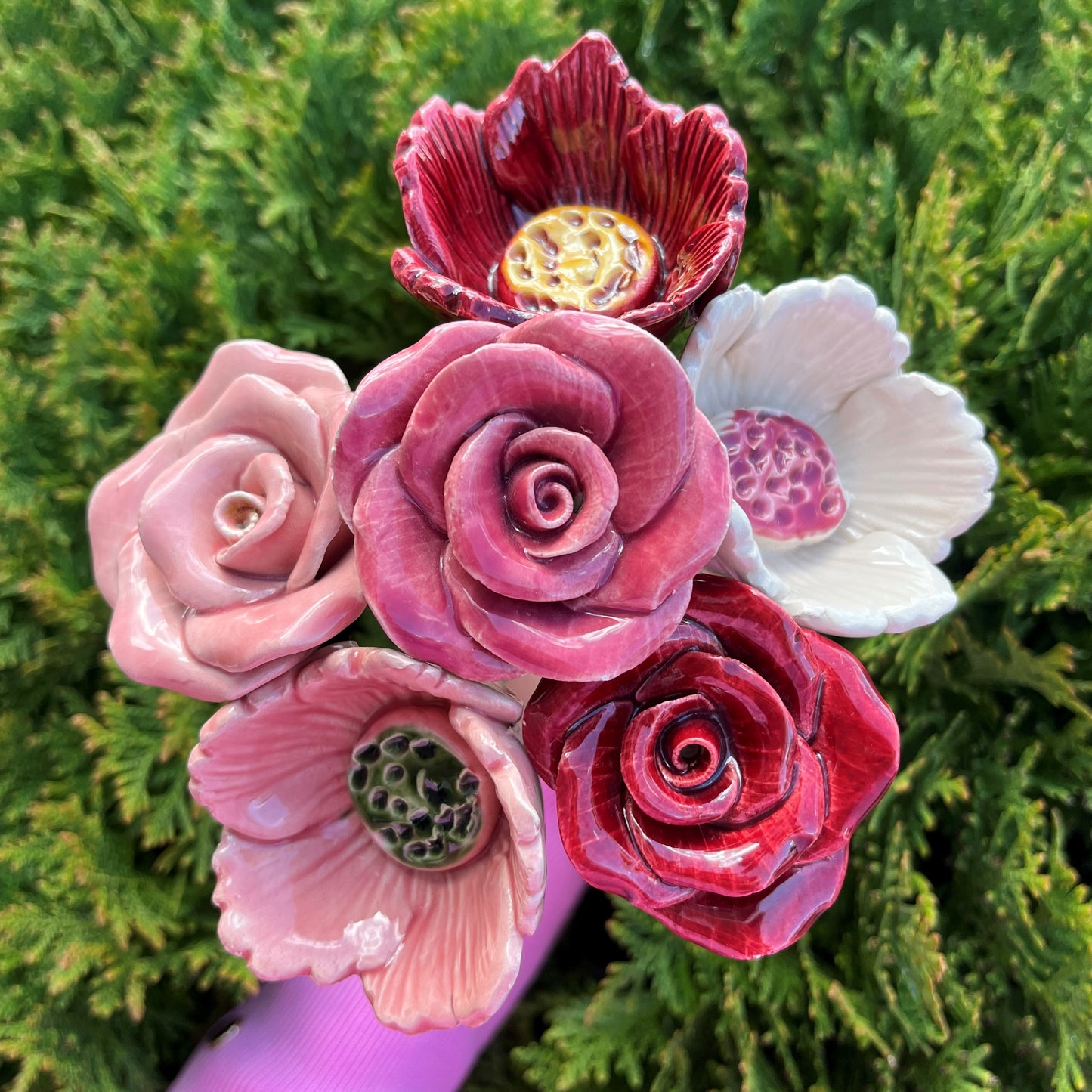 Rose-Poppy Bouquet (6 pieces)